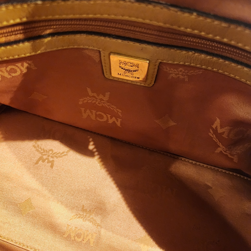 MCM Cognac Visetos Satchel-Stunning Preloved Bag! Check Out Those MCM Charms! - Picture 15 of 16